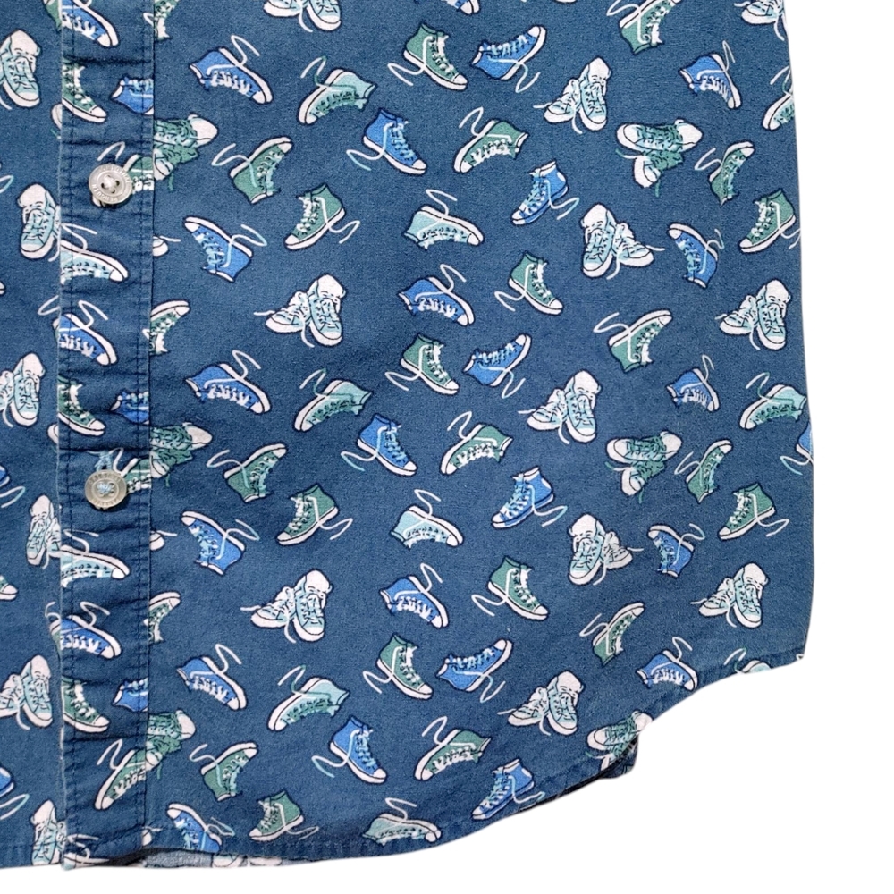 Original Penguin Men's Short Sleeve Button Down Sneaker Print Polo Mens Size  M - Picture 6 of 8